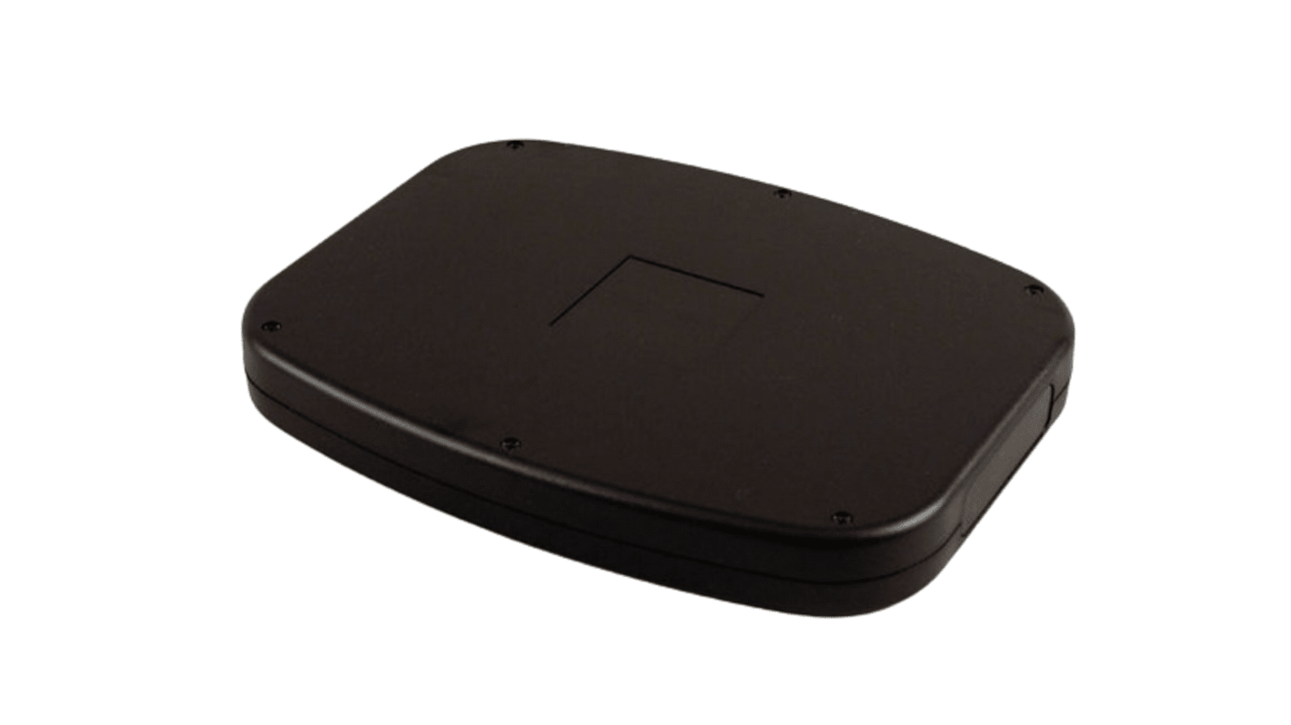 Caja portátil Hammond de ABS pirroretardante Negro, 240 x 190 x 30mm, , , muesca de teclado, IP54