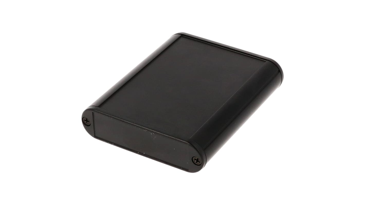 Hammond 1455 Series Black Aluminium Enclosure, IP54, Black Lid, 80 x 72 x 19mm