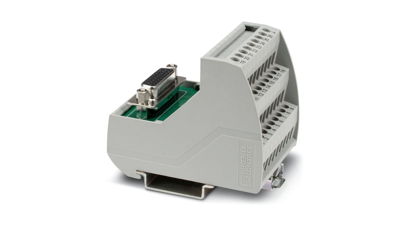 Phoenix Contact VIP-3 Series 26-Contact Female Interface Module, D-sub Connector, DIN Rail Mount, 1A