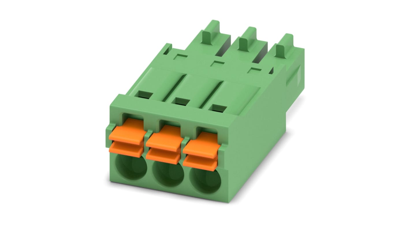 1952270 | Phoenix Contact 3.5mm Pitch 3 Way Pluggable Terminal Block ...