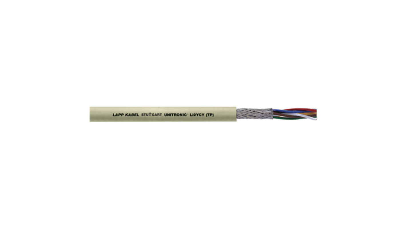 Cable de datos apantallado Li2YCY Lapp UNITRONIC de 6 conductores, 3 pares, 0,5 mm², 20 AWG, long. 50m, Ø ext. 9.3mm,