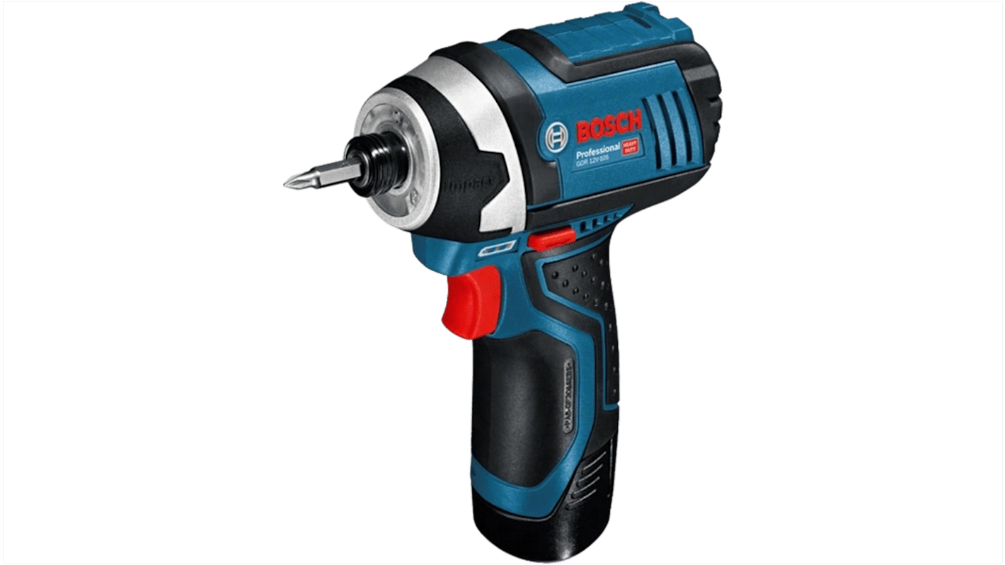 Bosch 1/4 in 10.8V, 2Ah Cordless Impact Driver, UK Plug