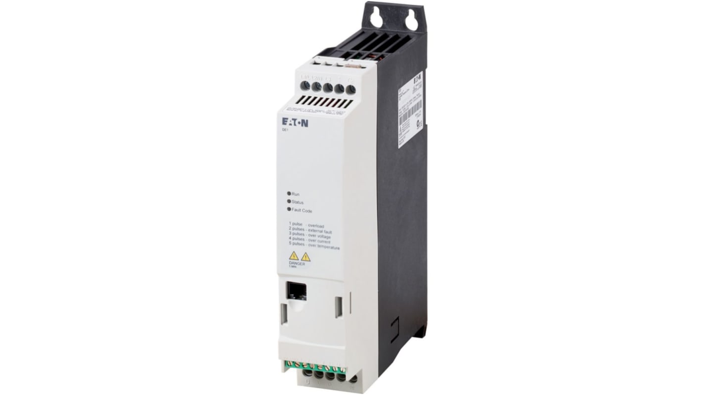 Arrancador de velocidad variable Eaton serie Eaton Moeller, 0,75 kW, 400 V ac, 3 fases, 2,1 A, 300Hz, IP20, ModBus RTU