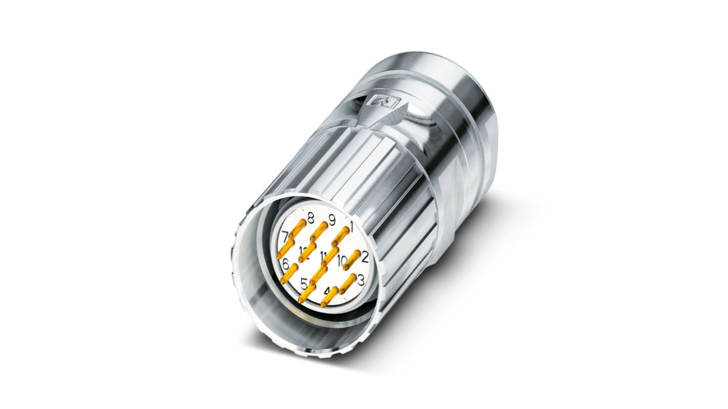 Phoenix Contact Circular Connector, 12 Contacts, Cable Mount, M23 Connector, Socket, Male, IP67, CA Series