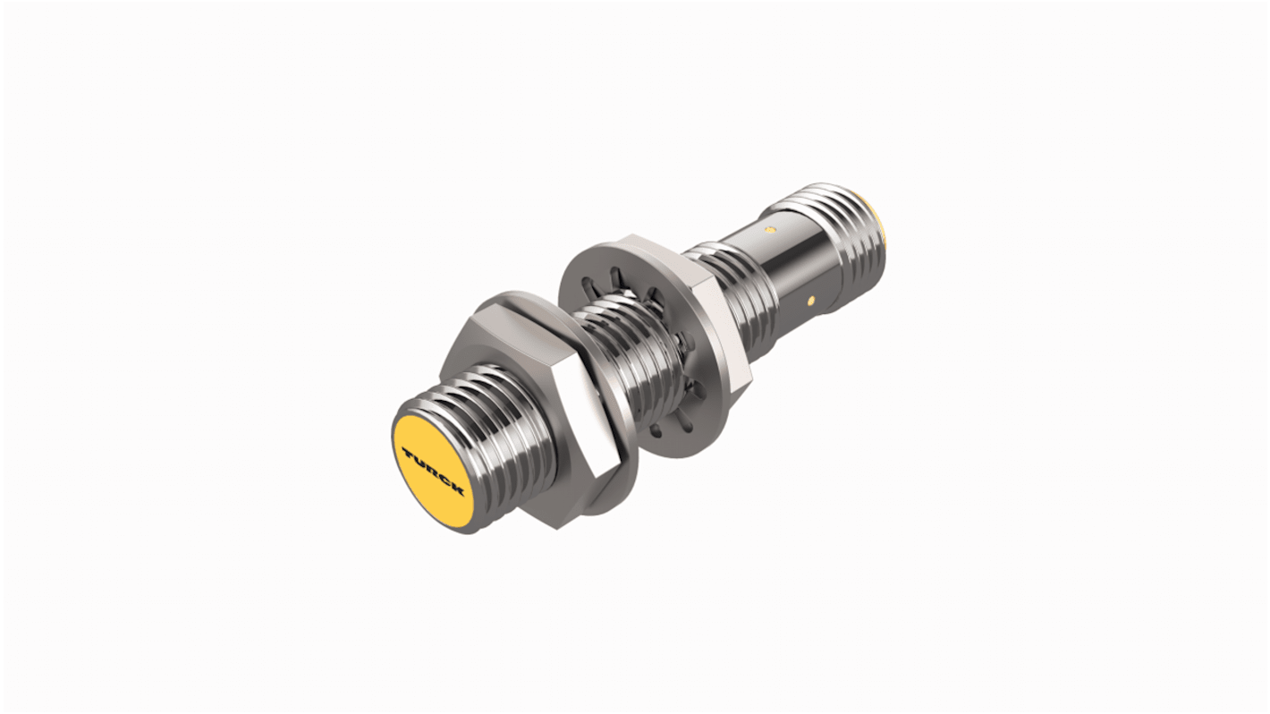 Turck Inductive Barrel-Style Proximity Sensor, M12 x 1, 2 mm Detection, 10 → 65 V dc, IP67