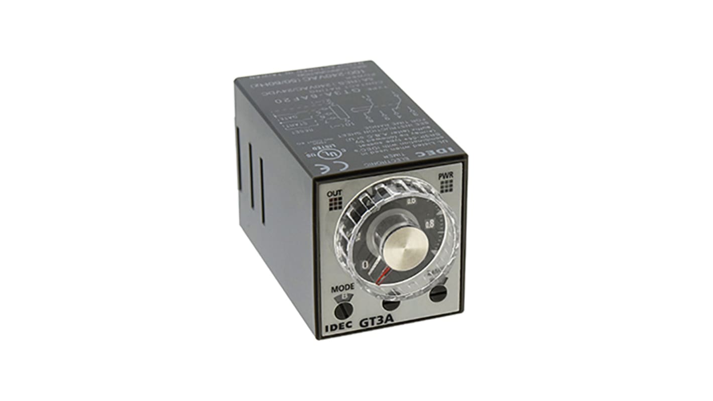 Idec Plug In Timer Relay, 24V ac/dc, 11-Contact, 0.1 s → 180h, DPDT