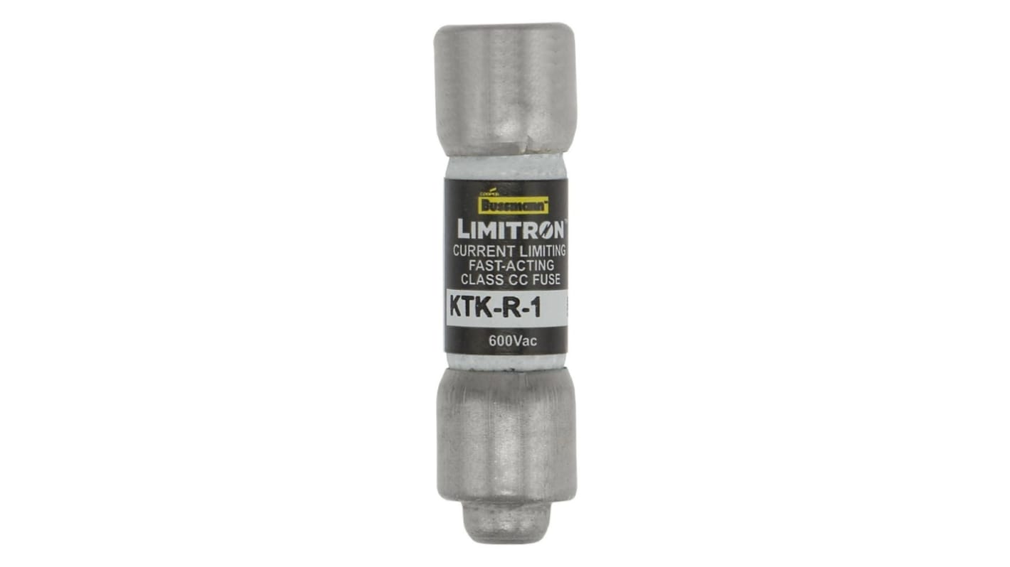 Eaton 1A F Melamine Cartridge Fuse, 10 x 38mm