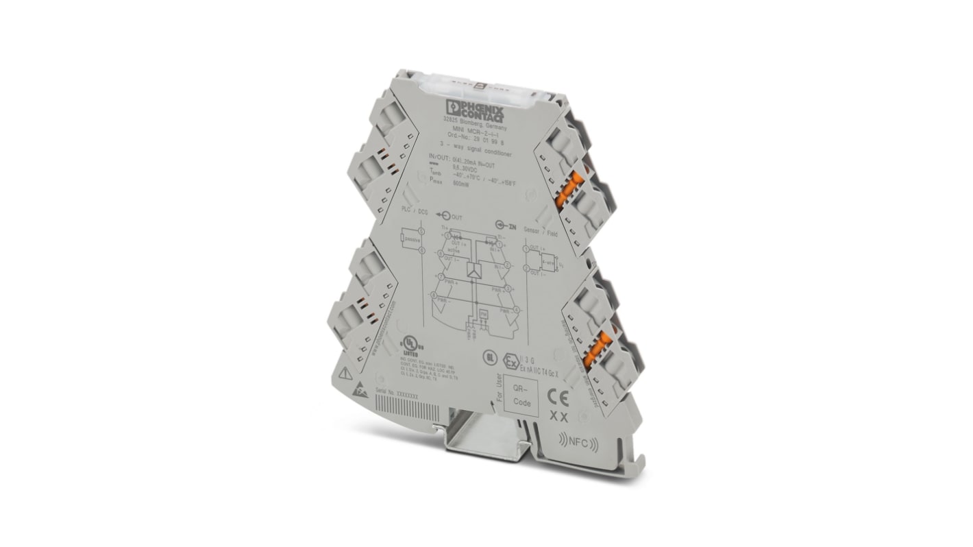 Phoenix Contact MINI MCR Signalwandler, Signalwandler 9.6 → 30V dc, Strom 0 → 20mA EIN / Strom 0 →