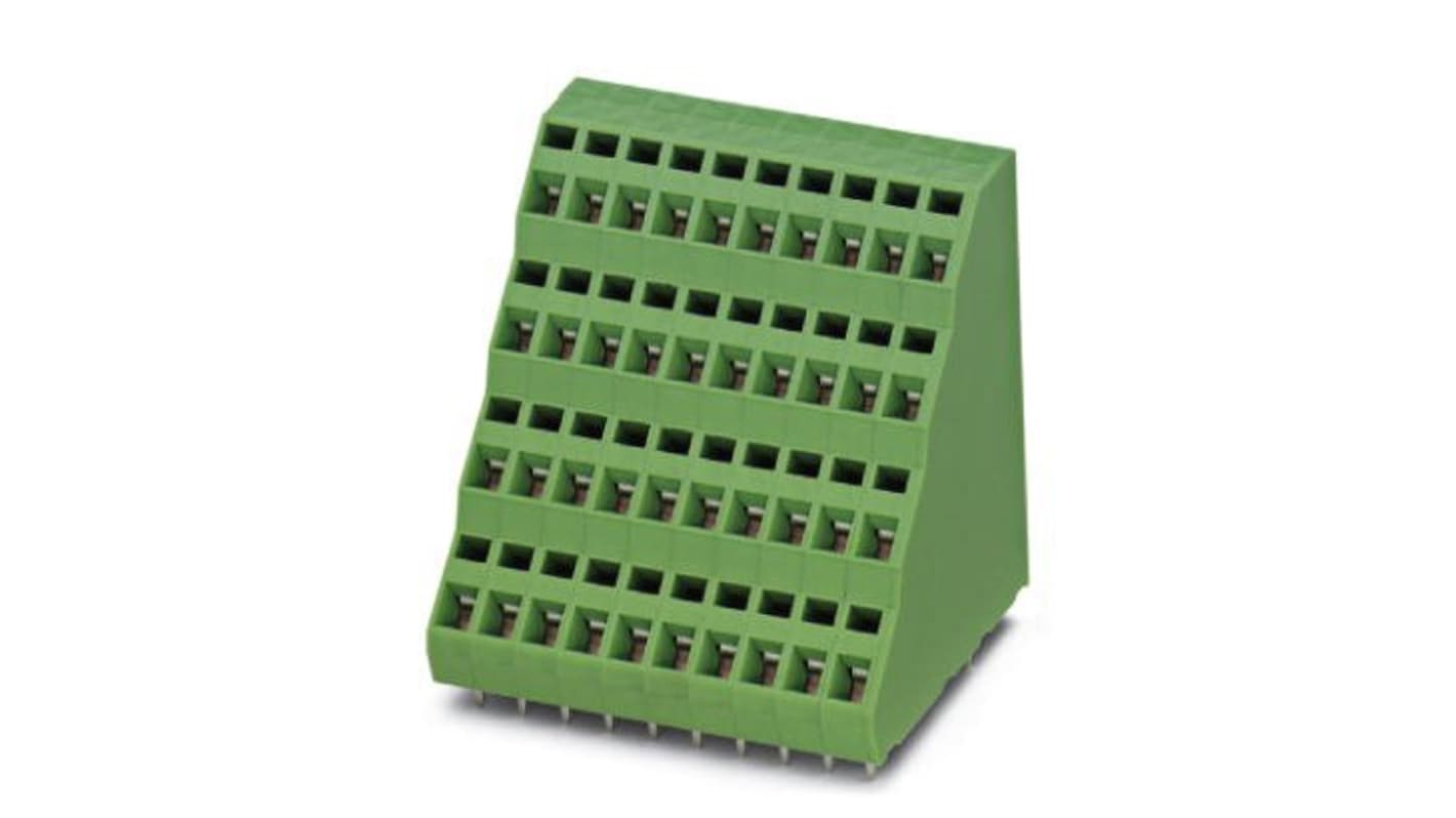 Borne para PCB Hembra Phoenix Contact de 32 vías, paso 5.08mm, 12A, de color Verde, montaje Montaje en orificio