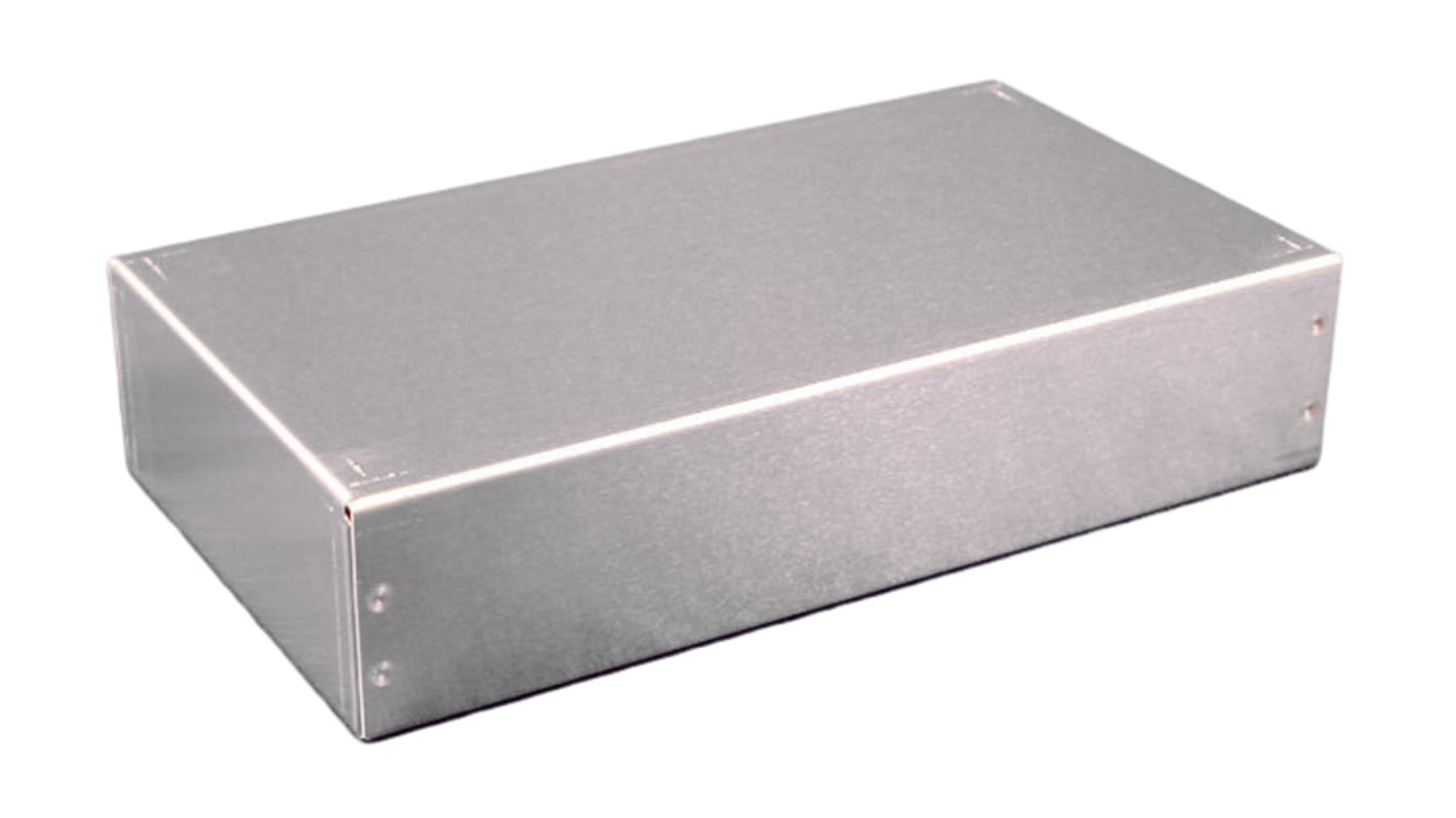 Hammond 1444 Series Natural Aluminium Enclosure, Natural Lid, 432 x 254 x 102mm