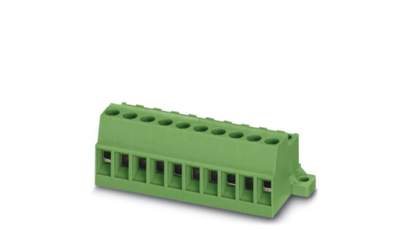 Phoenix Contact MVSTBU 2.5/ 5-STF Series PCB Terminal Block, 5-Contact, 5mm Pitch, Screw Termination