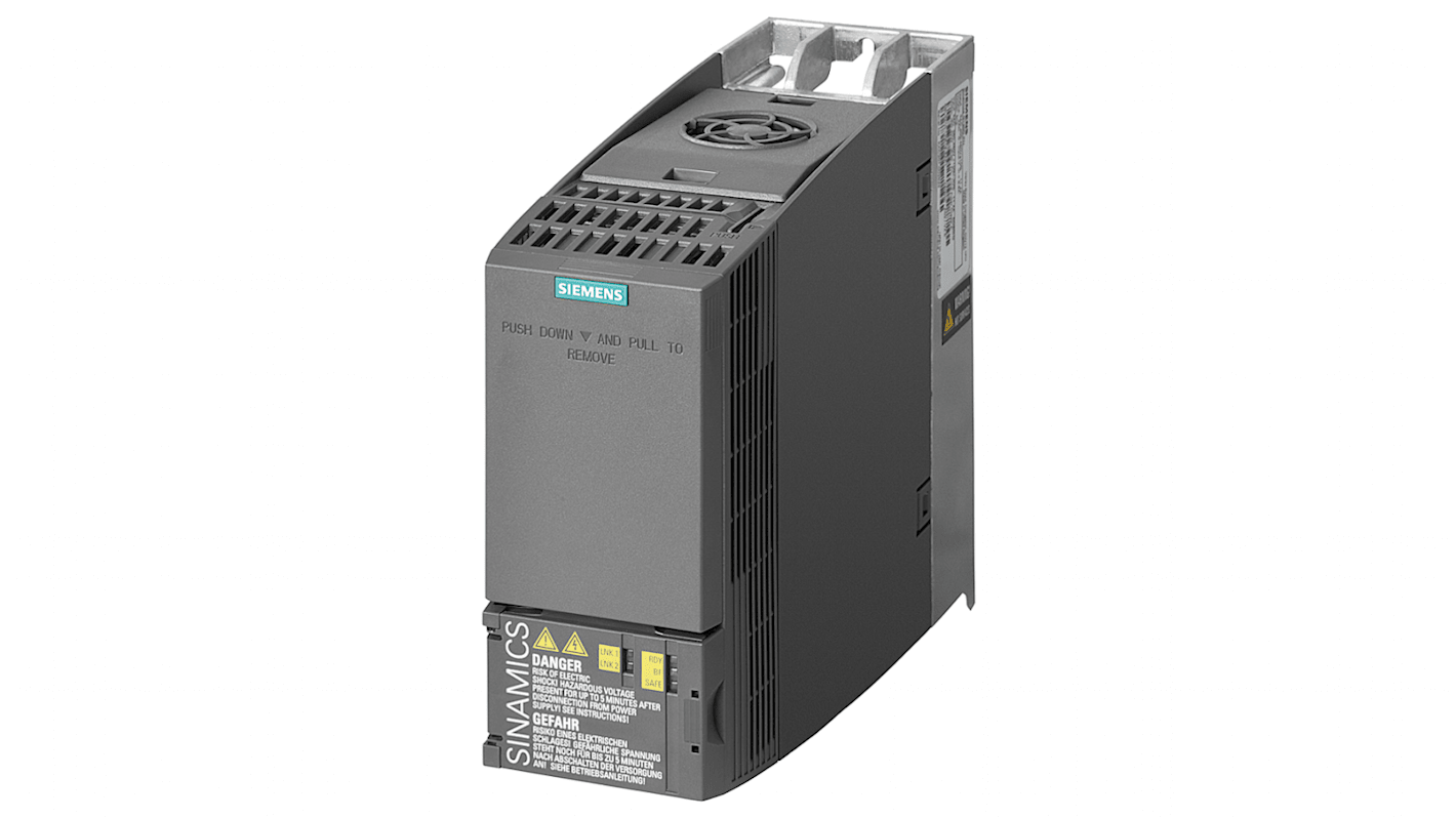 Siemens Inverter Drive, 4 kW, 3 Phase, 400 V ac, 8.8 A, SINAMICS G120C Series