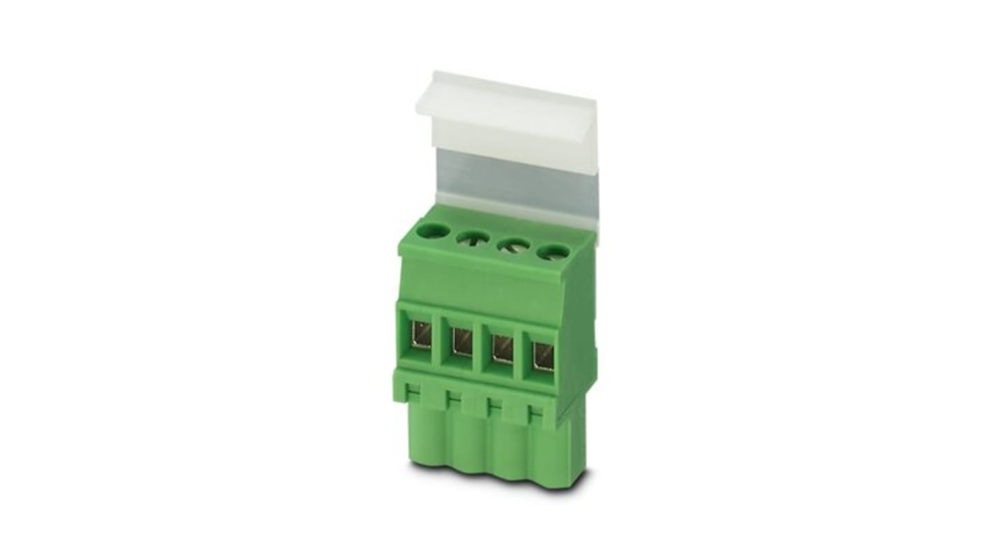 Phoenix Contact MVSTBW 2.5/ 4-STEH-5.08 Series PCB Terminal Block, 4-Contact, 5.08mm Pitch, Screw Termination