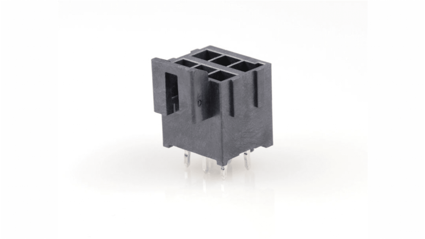 Conector macho para PCB Molex serie Ultra-Fit de 6 vías, 2 filas, paso 3.5mm, para soldar, Montaje en orificio pasante