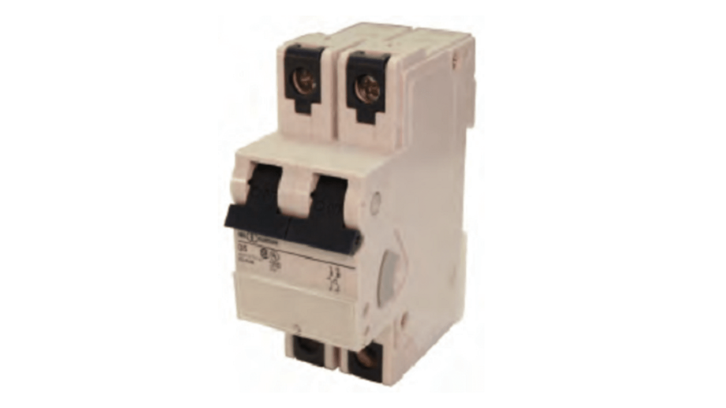 Altech Thermal Circuit Breaker - V-EA 2 Pole 277V Voltage Rating DIN Rail Mount, 8A Current Rating