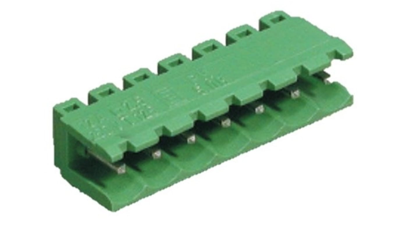 Altech Straight Through Hole Pluggable Terminal Block, 4 Contact(s), 5.08mm Pitch, 1 Row(s), Shrouded