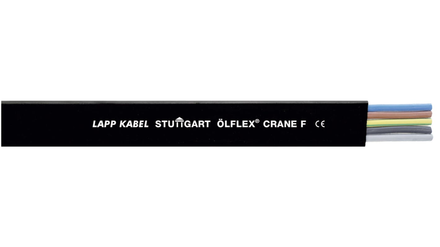 Lapp ÖLFLEX Netzkabel, 4-adrig Typ Flach Schwarz x 1,5 mm /Ø 17.5mm,  50m, 500 V, Gummi