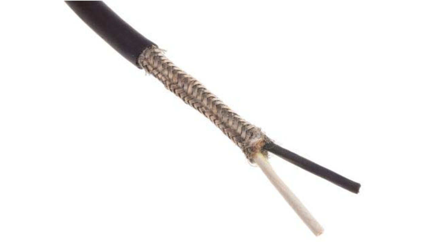 Belden Stranded Multicore Industrial Cable, 0.9 mm², 2 Cores, 18 AWG, Screened, 120m, Black Sheath