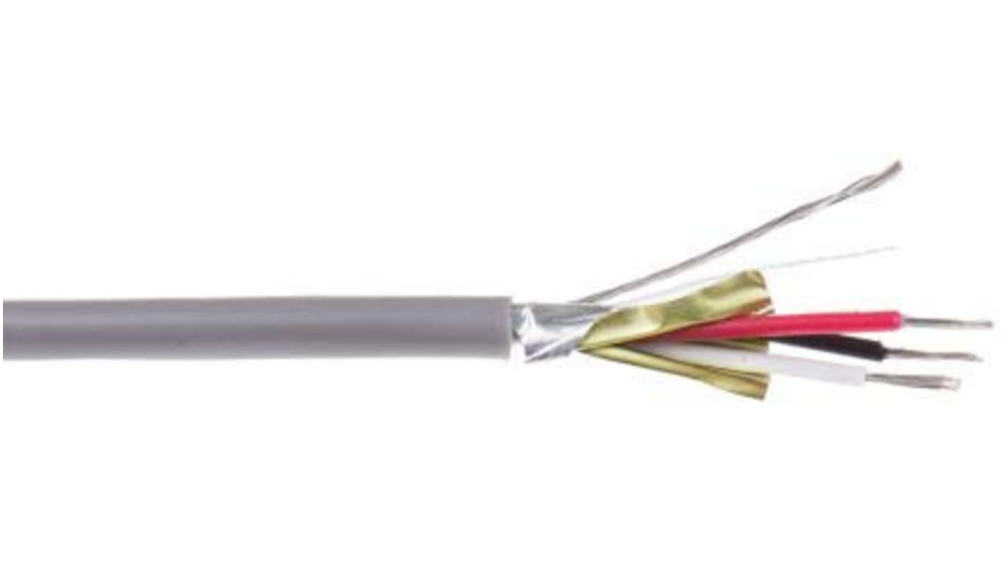 Cable multiconductor apantallado binder de 3 núcleos, 0,34 mm², Ø ext. 5.4mm, long. 100m, 250 V, Pirorretardante, funda