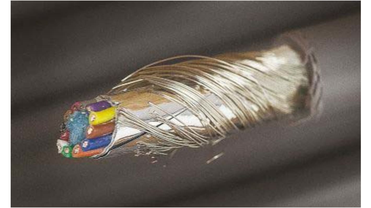 Alpha Wire Multicore Industrial Cable, 0.14 mm², 12 Cores, 26 AWG, Screened, 30m, Grey Sheath