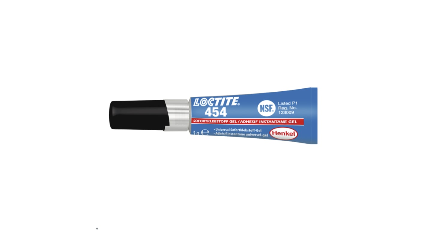 Loctite 454 Sekundenkleber Cyanacrylat Gel transparent, Tube 3 g