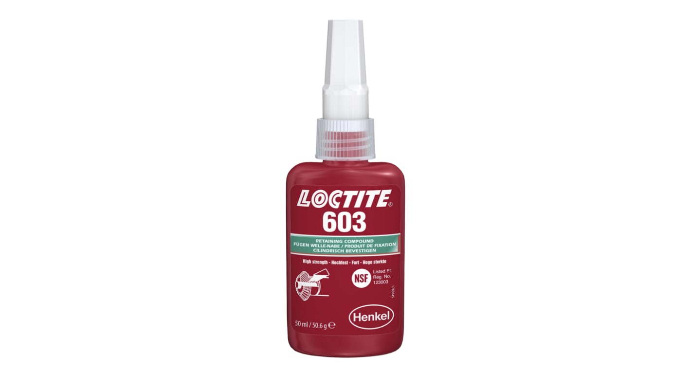 Loctite 603 Fügeklebstoff hochfest Flüssig Grün, Flasche 50 ml, –55 → +150 °C