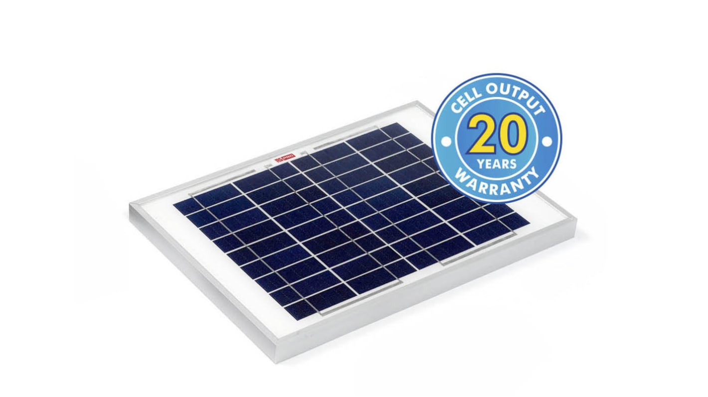 Panel solar, Policristalino, 10W, 22V, 10W