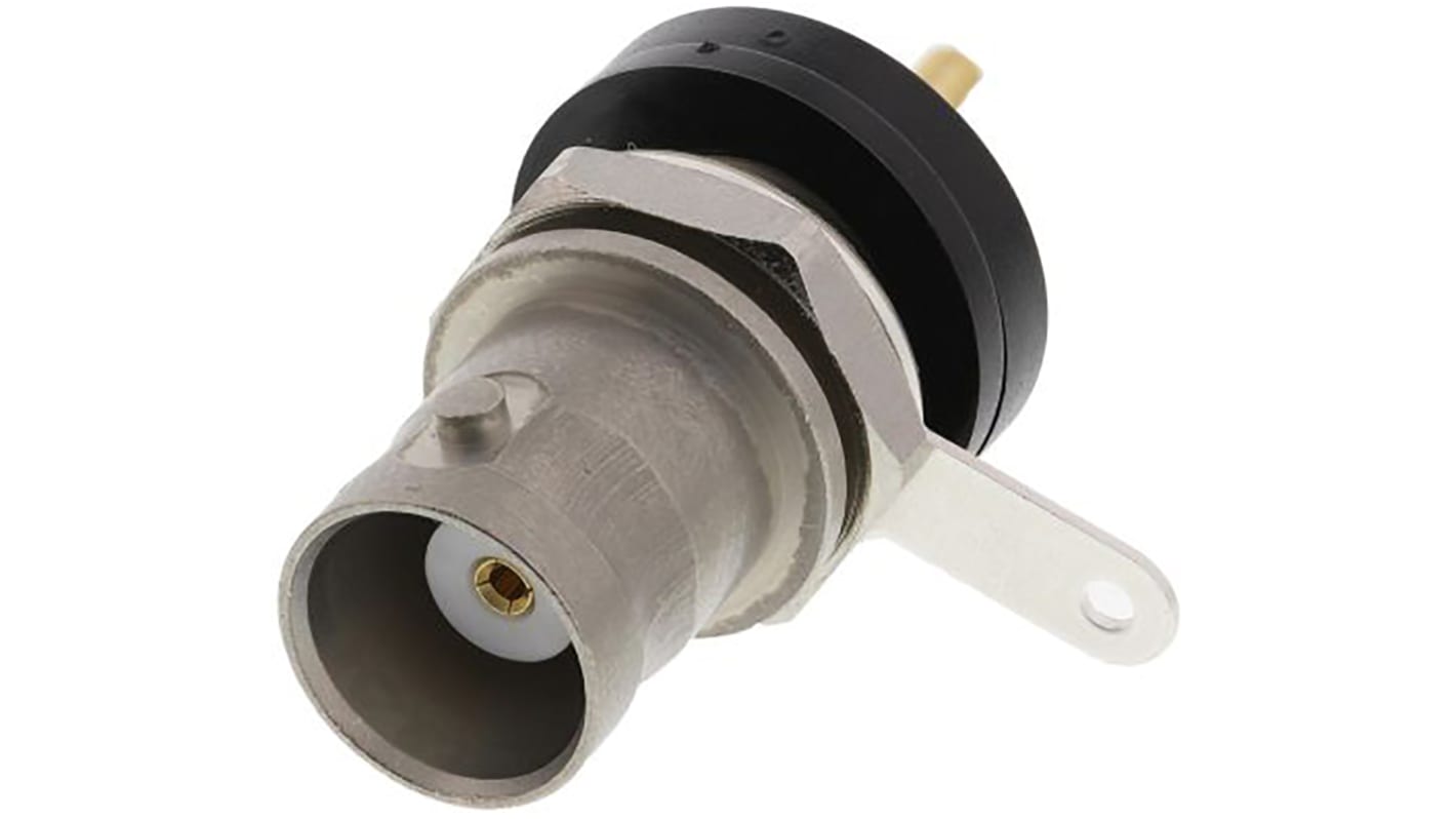 Conector coaxial Telegartner J01001B1222, Hembra, Recto, Impedancia 50Ω, Montaje en Panel, Terminación de Soldador, Sí,