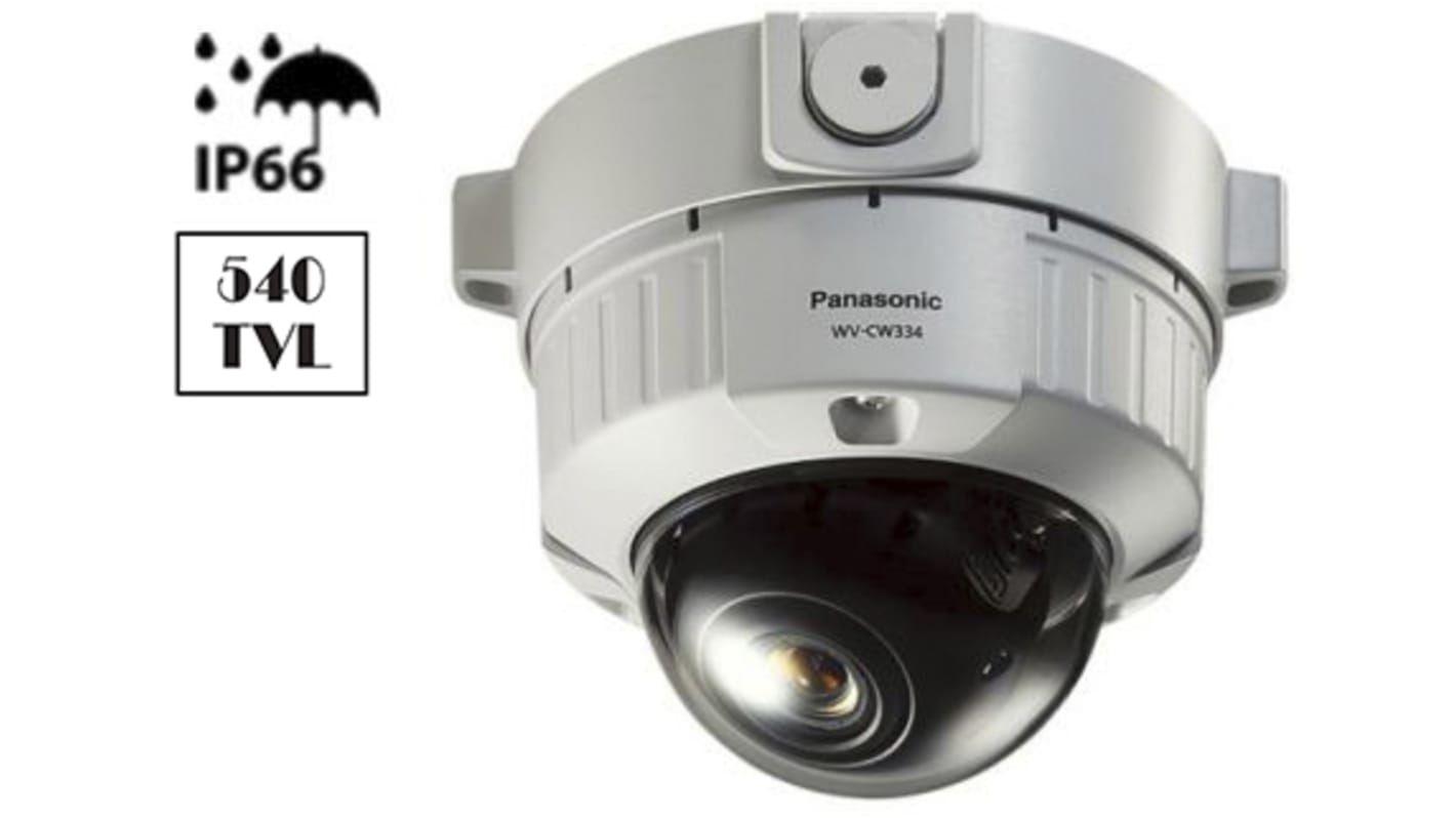 Panasonic WV-CW334SE Analog CCTV-Kamera, Innen-/Außenbereich, ø 164mm x 146 mm