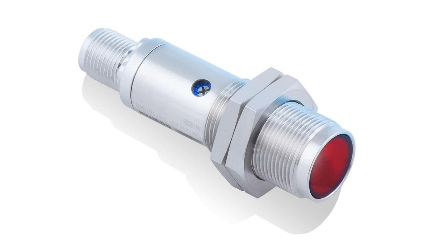 Baumer OR18 zylindrisch Optischer Sensor, Diffus, Bereich 0 → 800 mm, PNP Ausgang, 4-poliger M12-Steckverbinder