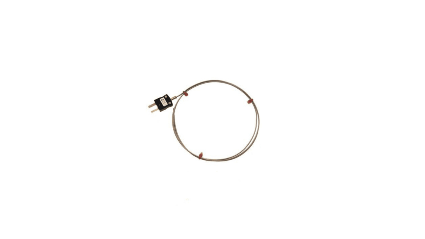 Thermocouple à isolation minérale RS PRO type J Ø 3mm, L 150mm, +760°C max à Fiche mâle miniature