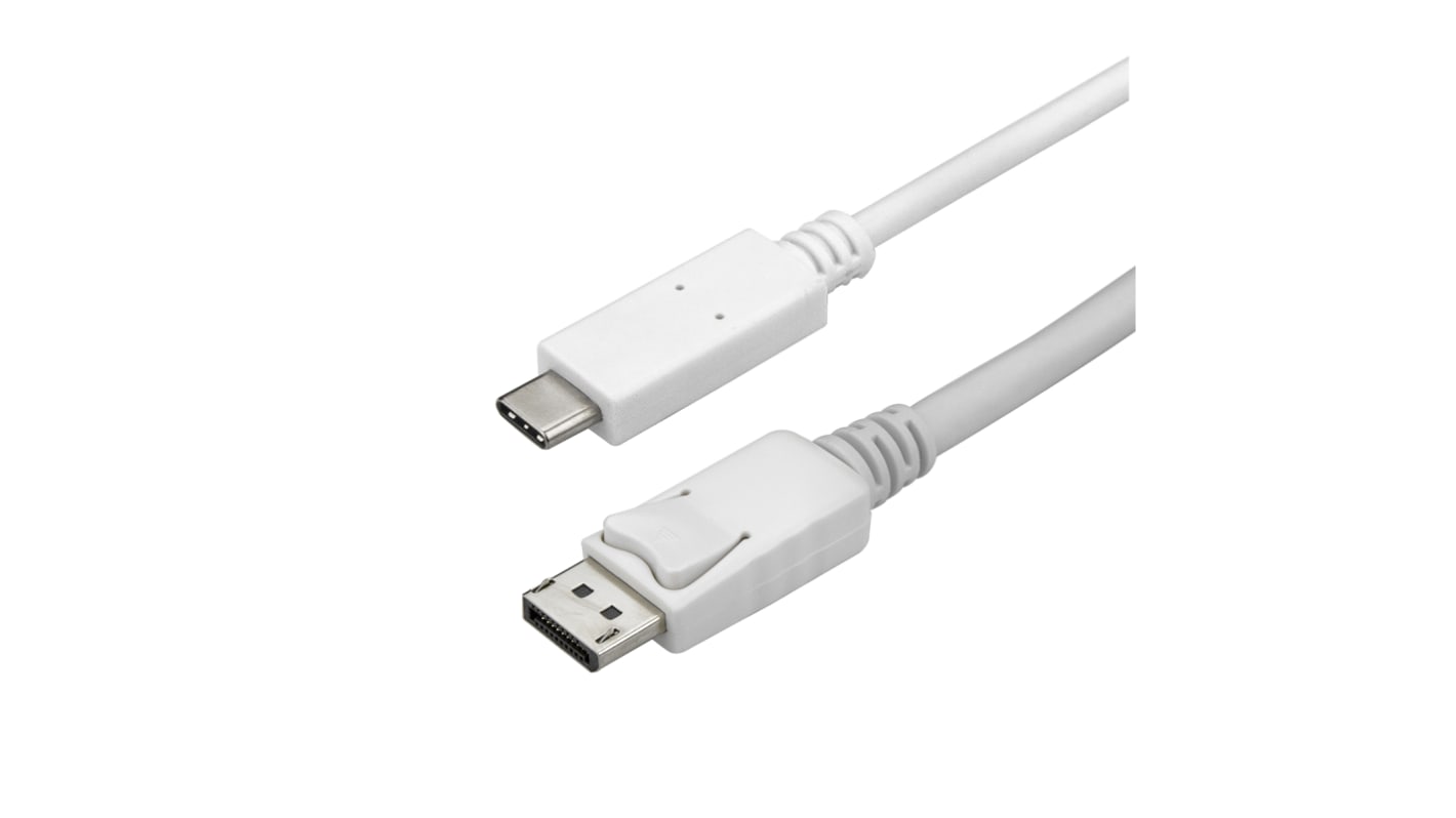 USB-C to DP (M/M) cable - 1m/3ft - white