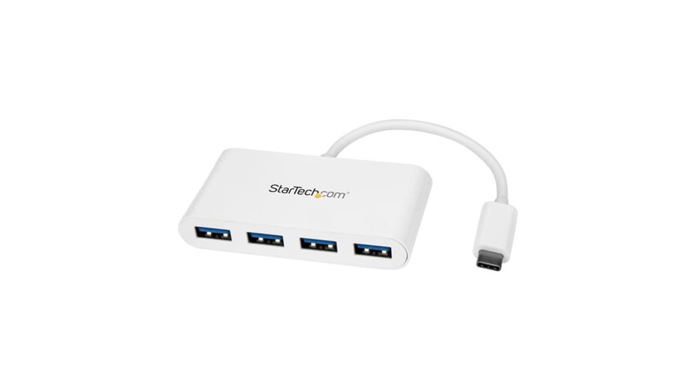 StarTech.com 4 Port USB 3.0 USB A, USB C  Hub, USB Bus Powered, 80 x 41 x 15mm