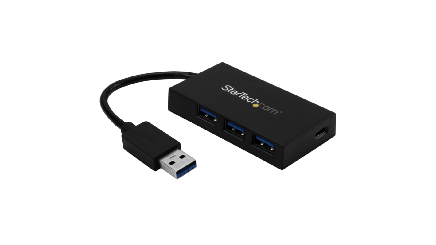 HB30A3A1CSFS 4 Port USB 3.0 USB A, USB C Hub, AC Adapter Powered, 38 x 74 x 13mm RS