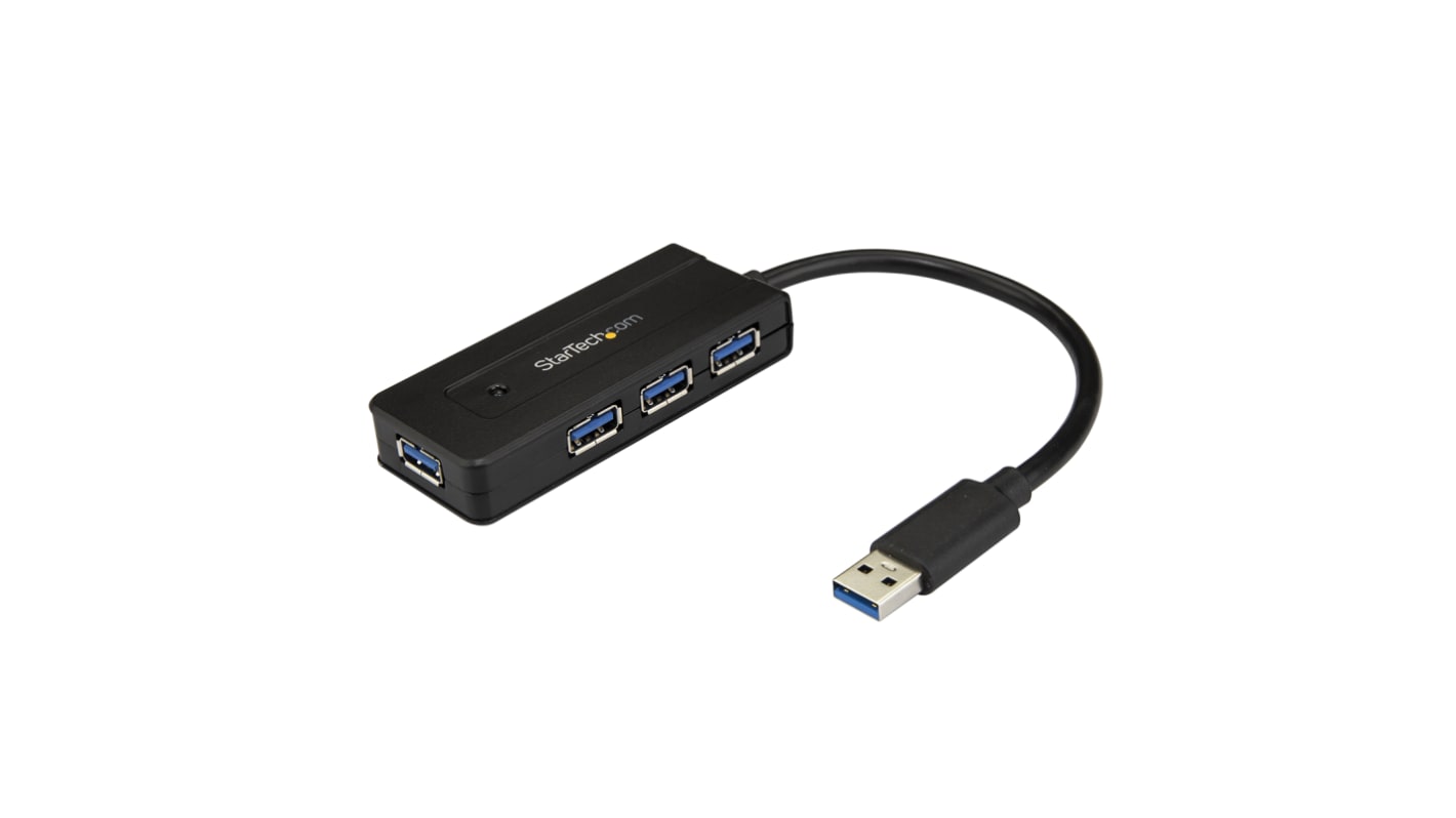 StarTech.com 4 Port USB 3.0 USB A  Hub, AC Adapter Powered, 292 x 35 x 15mm