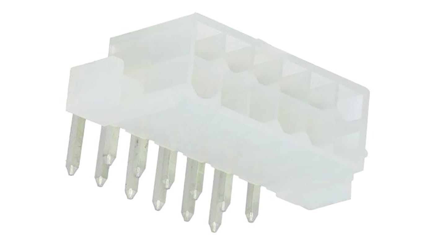Conector macho para PCB Ángulo de 90° Molex serie Mini-Fit Jr. de 12 vías, 2 filas, paso 4.2mm, para soldar, Montaje en