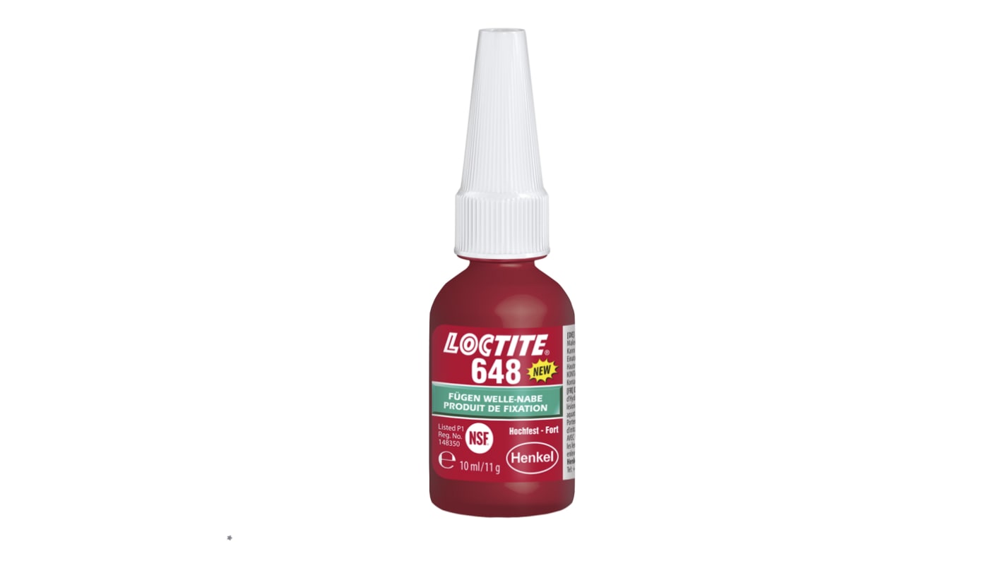 Loctite Green High Strength, Retaining Compound Liquid Bottle 10 ml, -55 → +175 °C Loctite 648