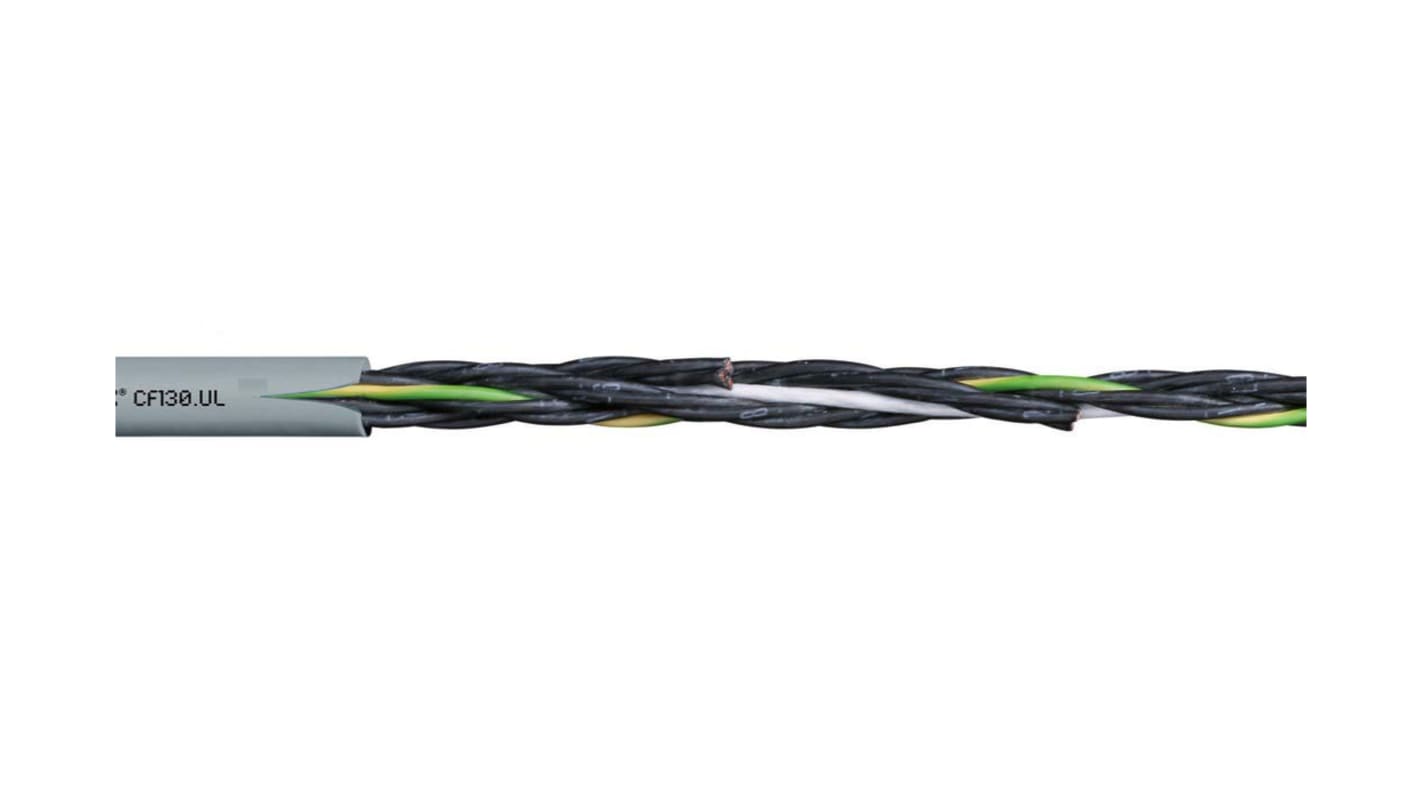 Igus chainflex CF130.UL Control Cable, 5 Cores, 0.34 mm², YY, Unscreened, 10m, Grey PVC Sheath, 22 AWG