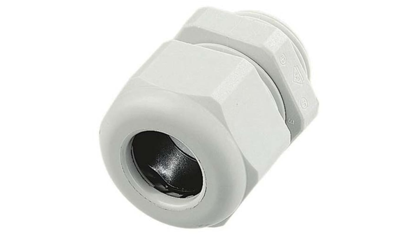 HARTING Han CGM-P Series Grey Thermoplastic Cable Gland, M20 Thread, 5mm Min, 9mm Max, IP68, IP69K