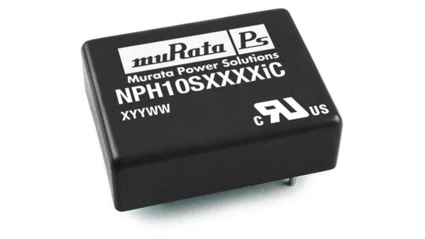 Murata Power Solutions NMXSO Isolated DC-DC Converter, 5V dc/ 1A Output, 10.8 → 13.2 V dc Input, 5W, Through