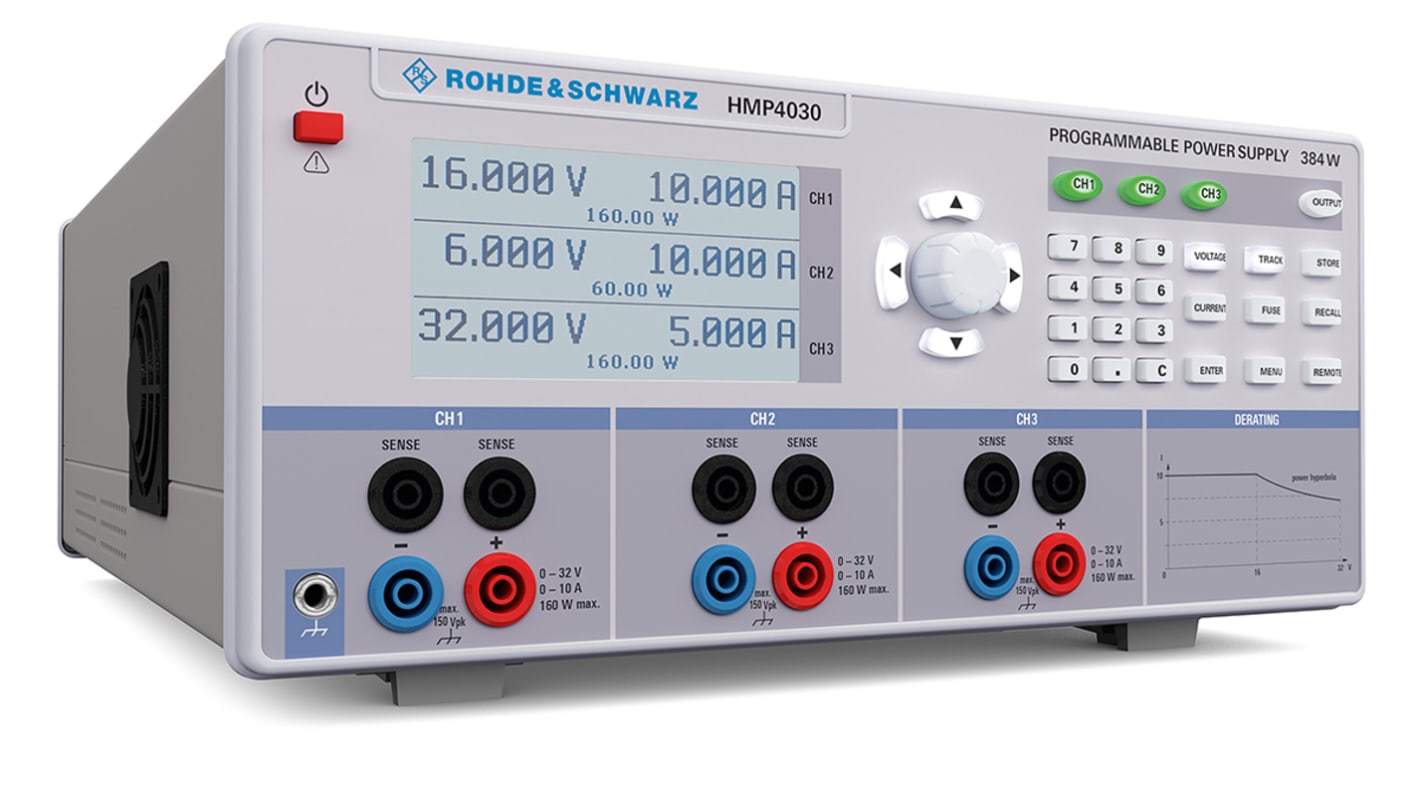 Rohde & Schwarz 3-Kanal Digital Labornetzgerät 384W, 0 → 32V / 0 → 10A