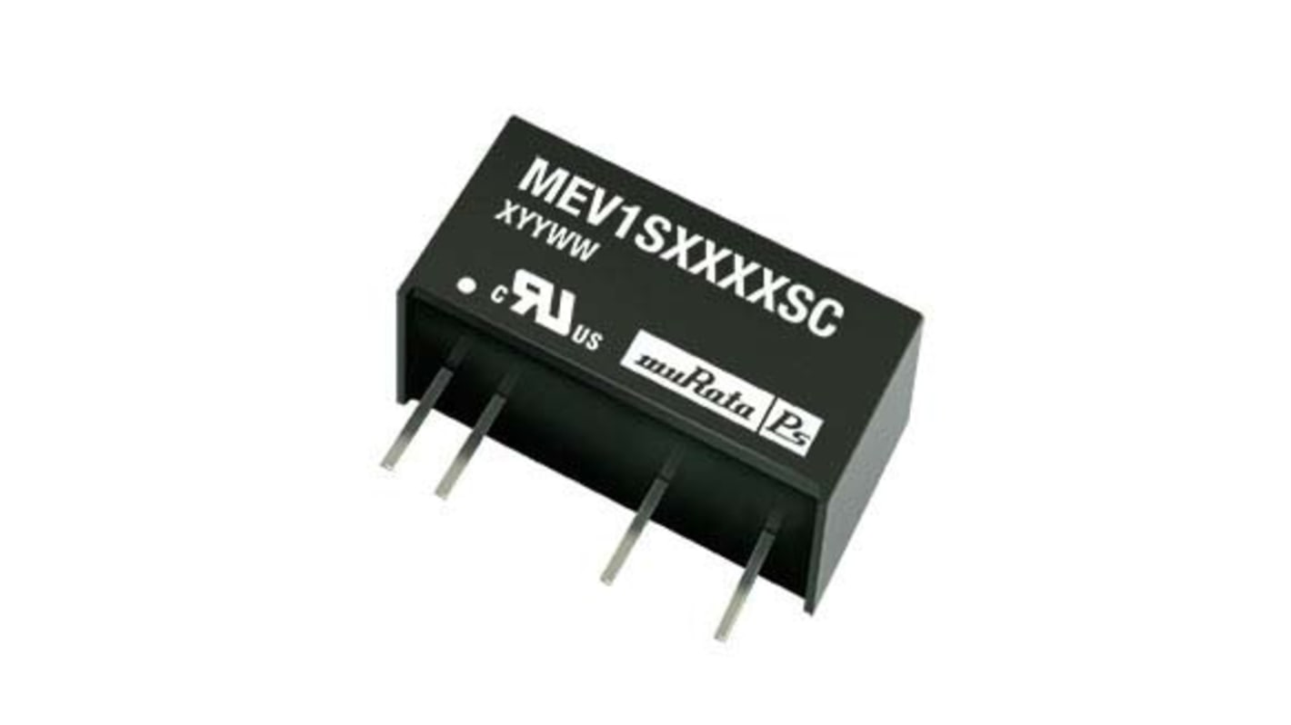 Murata Power Solutions MEV1 DC-DC Converter, 9V dc/ 111mA Output, 10.8 → 13.2 V dc Input, 1W, Through Hole,