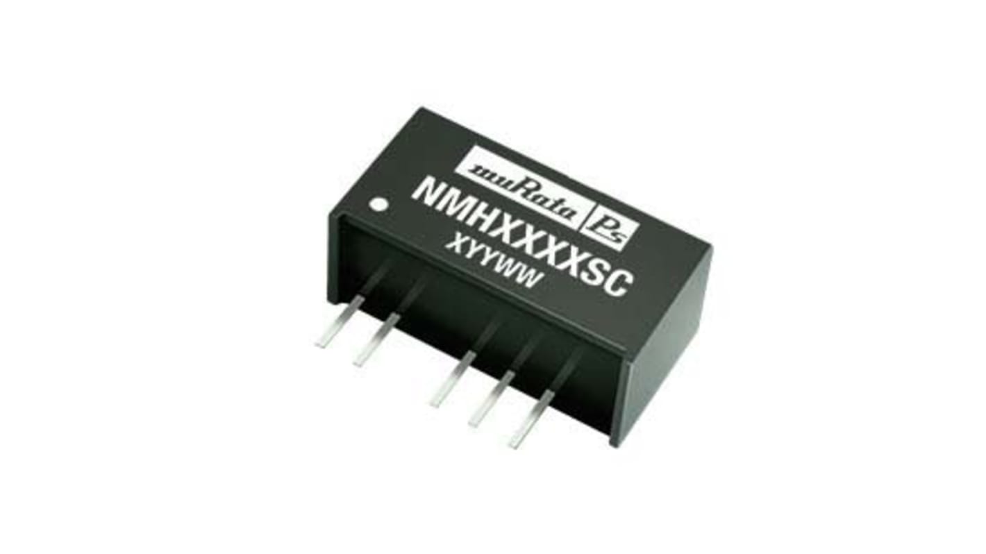 Murata Power Solutions NMH DC-DC Converter, ±5V dc/ ±200mA Output, 21.6 → 26.4 V dc Input, 2W, Through Hole,