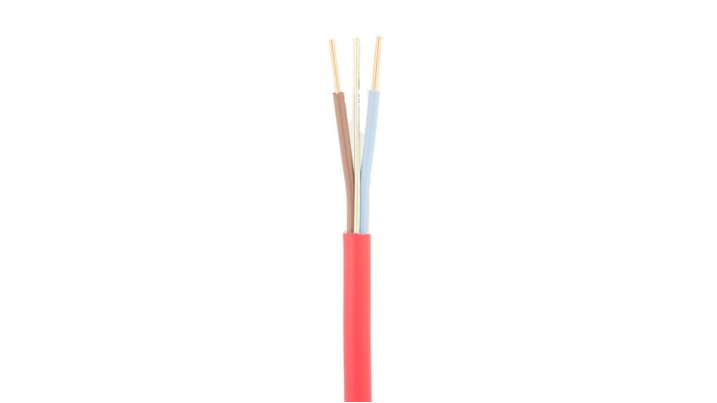 Red 3C+earth 2.5mm fire resistant cable