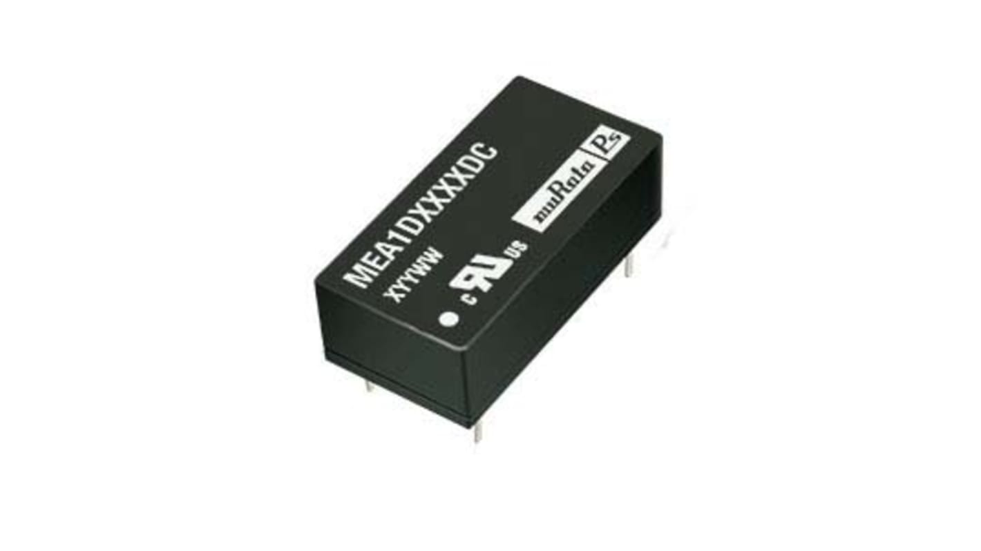 Murata Power Solutions MEA1 DC-DC Converter, ±12V dc/ ±42mA Output, 21.6 → 26.4 V dc Input, 1W, Through Hole,