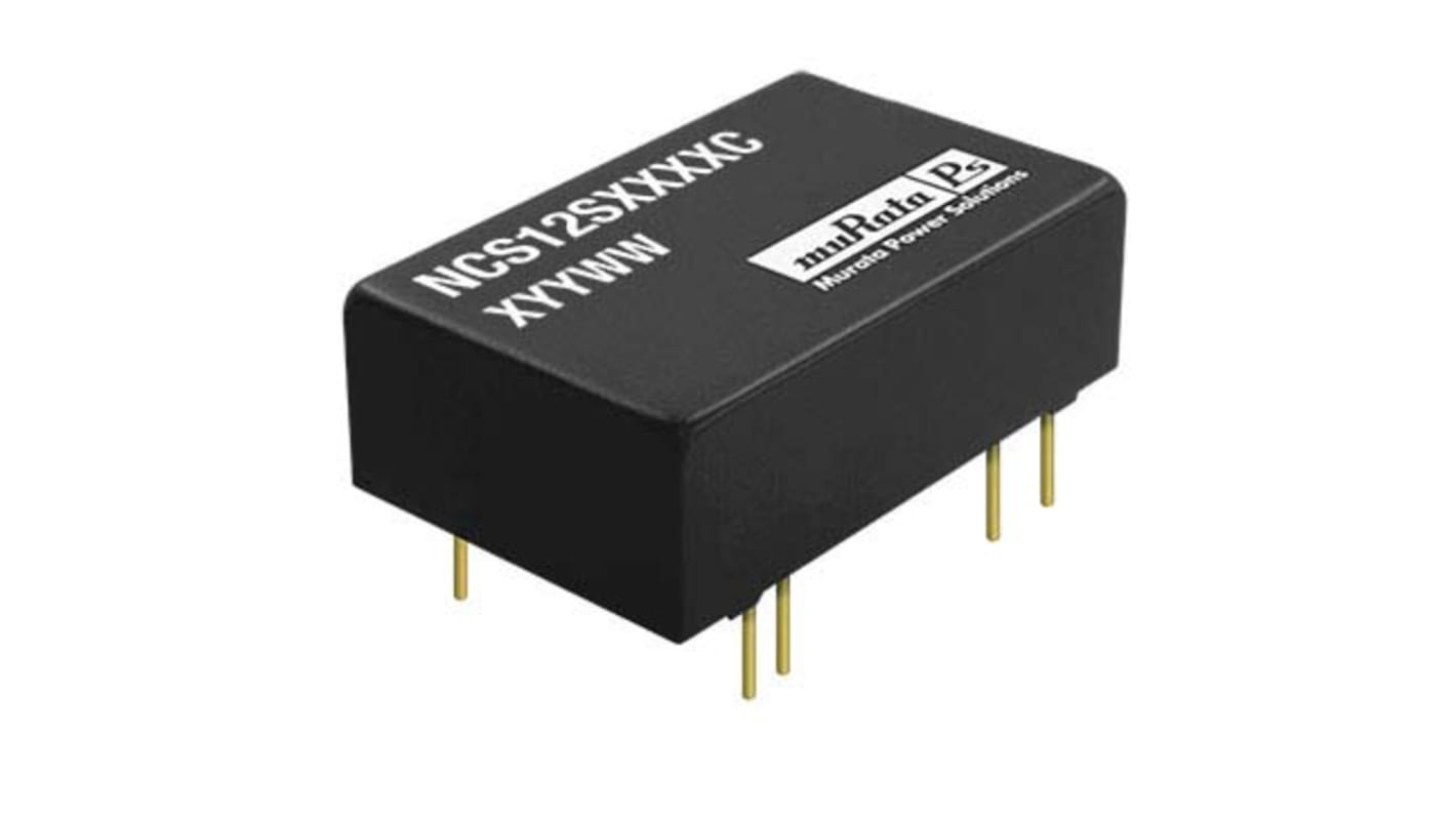 Murata Power Solutions NCS12 DC-DC Converter, 12V dc/ 1A Output, 9 → 36 V dc Input, 12W, Through Hole, +85°C Max