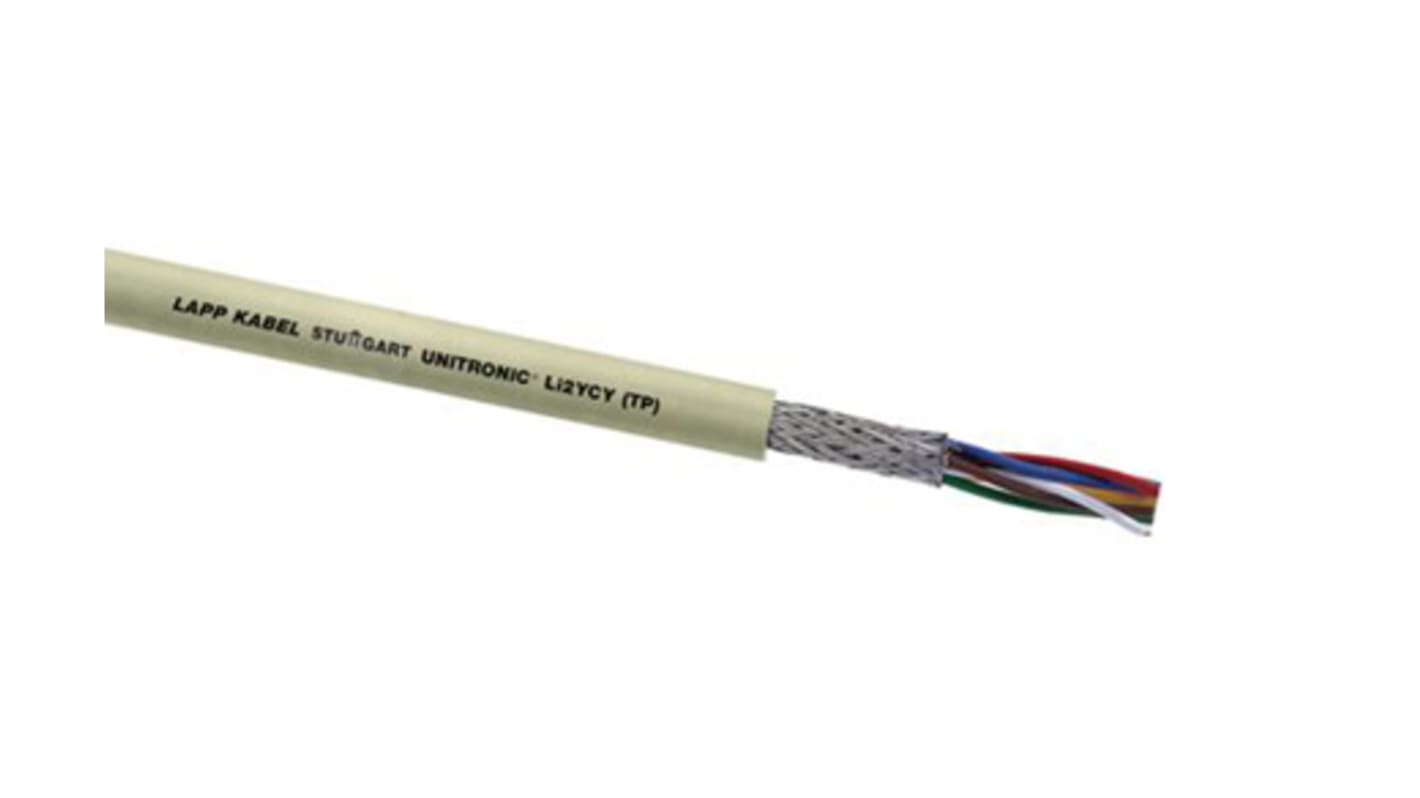 Cable de datos apantallado Li2YCY Lapp UNITRONIC de 16 conductores, 8 pares, 0,5 mm², 20 AWG, long. 50m, Ø ext. 12.7mm,