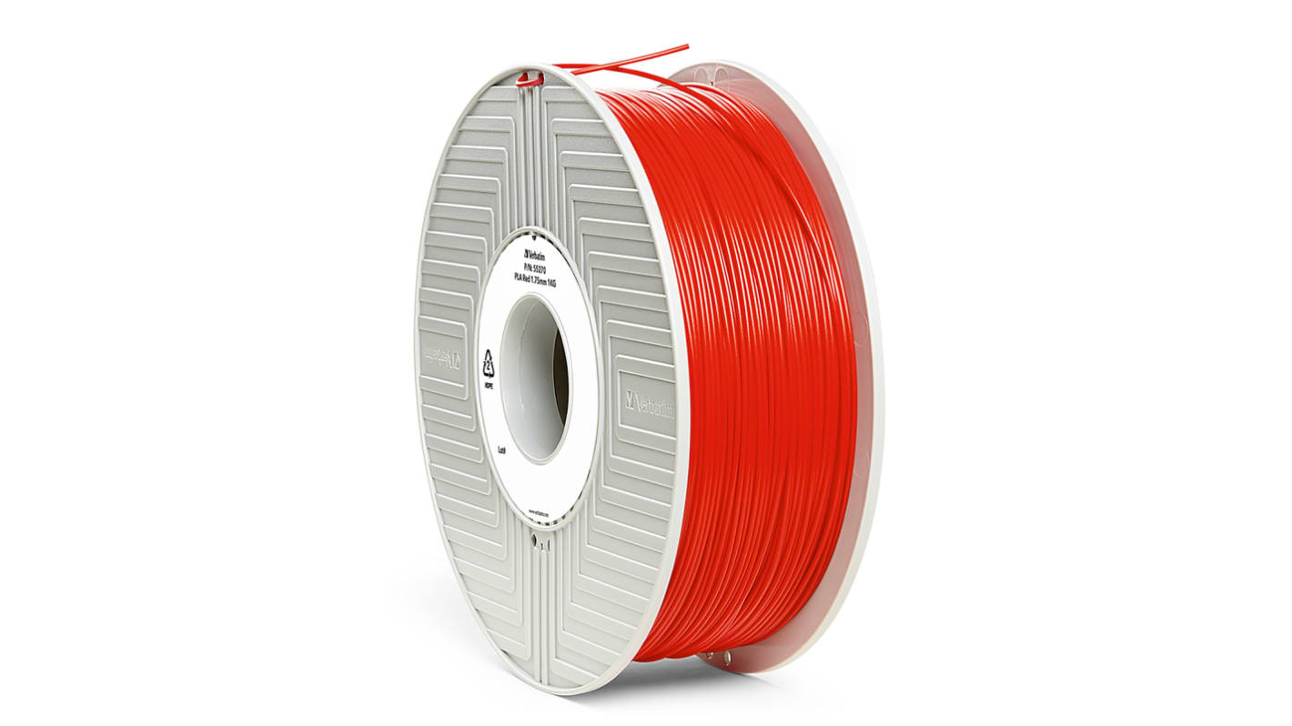 Filament pour imprimante 3D Verbatim, PLA, Ø 1.75mm, Rouge, 1kg, FDM