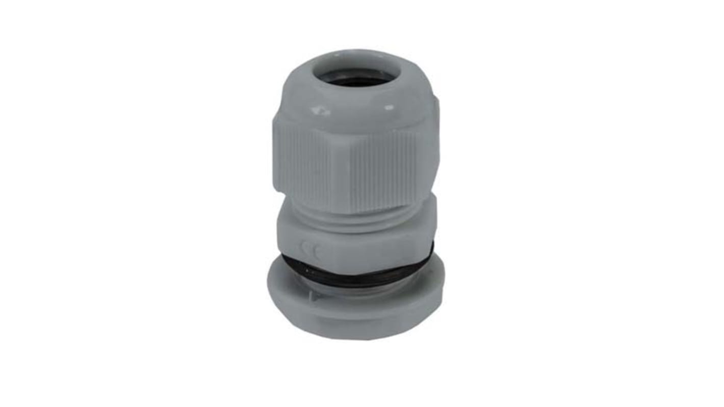 HellermannTyton NGM Series Grey Nylon Cable Gland, M32 Thread, 18mm Min, 25mm Max, IP68