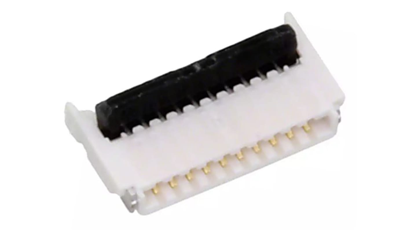 Connecteur FPC Molex série Easy On, 10 Contacts pas 0.5mm, 1 Rangée(s), Mâle Angle droit, montage SMT 503480